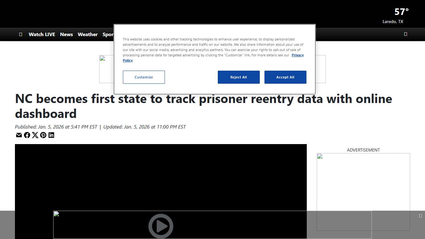 NC becomes first state to track prisoner reentry data with online dashboard